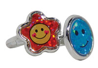Rings - Plastic Smiley Assorted (72)