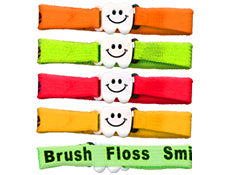 Bracelets - Childrens Brush Floss Assorted (48)