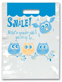 Bags - 2 Color Smily Bird Small 7.5x9 (100)