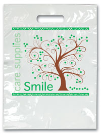 Bags - 2 Color Tree Smiles Small 7.5x9 (100)