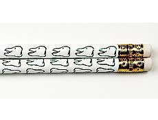 Pencils - 7 1/2" Smile Face Tooth  - 36 per pack
