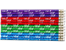 Pencils - 7 1/2" Sparkle Tooth - assorted 48 per pack