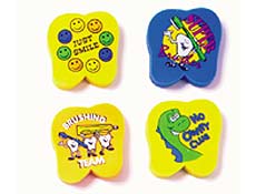 Erasers - 1 1/2" Tooth Mess - assorted 72 per pack