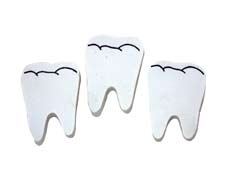Erasers - 2" Tooth  White - 72 per pack