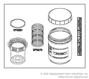 Solids Collector Replacement Kit - Fits: Solids Collector Assembly 1" & 1-1/4" VPK074