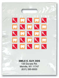 Bags - 2 Color Checkered Teeth Imprint 9x13 (500)