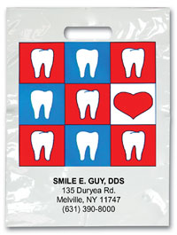 Bags - 2 Color Hearts & Teeth Imprint 9x13 (500)