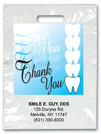 Bags - 2 Color Thank You Teeth Imprint 9x13 (500)