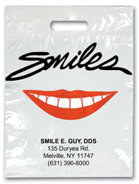 Bags - 2 Color Smiles Red Lips Imprint 9x13 (500)