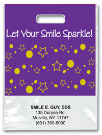 Bags - 2 Color Smile Sparkle Imprint 9x13 (500)