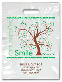 Bags - 2 Color Tree Smiles Imprnt 7.5x9 (500)