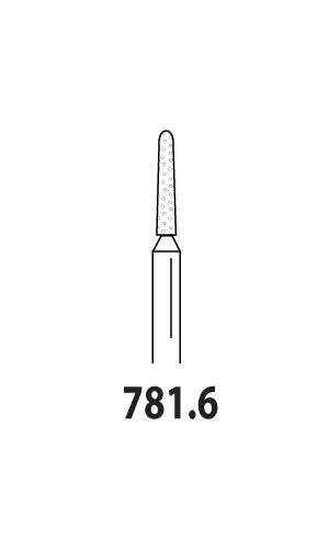 Two Striper Diamond - Round End Taper  5/PK -  781.6C