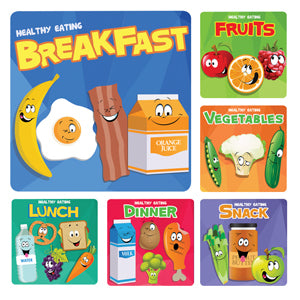 Stickers - HEALTHY EATING Stickers  (100pk)