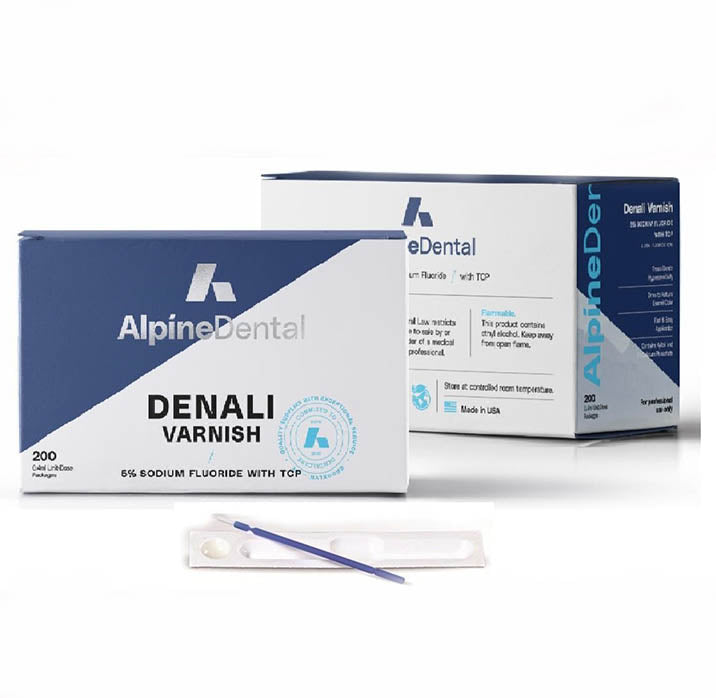 Alpine Dental Denali Enamel Varnish Bubblegum 5% Sodium -200/box