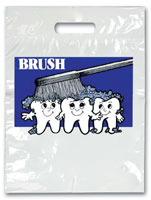 Bags - 2 Color Brush On Teeth Small 7.5x9 (100)