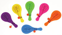 Toys - Mini Tooth Paddleball Assorted (48)