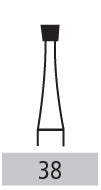 Carbide Burs - # 38 Inverted Cone FG 10/PK