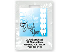 Bags - 2 Color Thank You Teeth Imprint 9x13 (500)