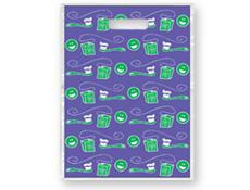 Scatter Bag - Blu/Grn Brsh Floss Clear 7x10 (100)