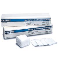 Cotton Filled Sponges 2" X 2" - 5000 per case