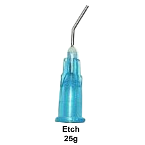 Dynarex Pre-Bent Flow Tips, 25G - Etch Tips, Blue (100Pk.)