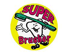 Stickers - Super Brusher Stickers  (100pk)