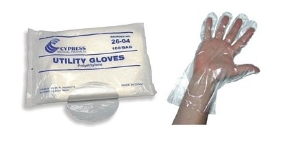 Utility Glove One Size Fits Most Polyethylene Clear 11 Inch NonBeaded Cuff NonSterile