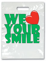 Bags - 2 Color Love Your Smile Small 7.5x9 (100)