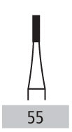 Carbide Burs - # 55 Plain Cut Flat Fissure
