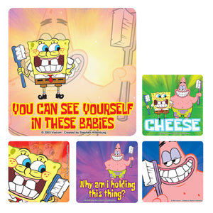 Stickers - Dental SpongeBob Asst 2.5x2.5  (100pk)