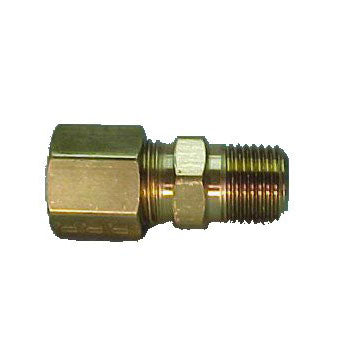 Dci #0127 - 1/4" Tube X 1/8" Mpt Tube To Pipe Male Connector Compression