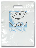 Bags - 2 Color Tooth Smile Small 7.5x9 (100)