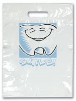 Bags - 2 Color Tooth Smile Large 9x13 (100)