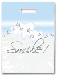 Bags - 2 Color Stars & Smiles Small 7.5x9 (100)