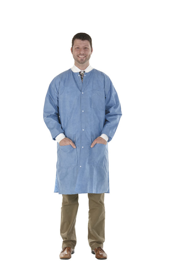 High Performance lab coats, Deep Blue, Medium, 12/bg