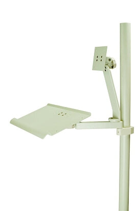 DCI #4855 - Flat Panel Monitor W/Full Keyboard Tray, Vertical Post W/8" Dual Pivot Arm