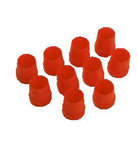 Dci #9177 - Plug Solids Collector 1/2" Od X 1/4" Id Red Plastic A-DEC (Pkg 10)