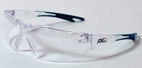 Glasses - Clear Frame w/ Green Tips - Clear Lens