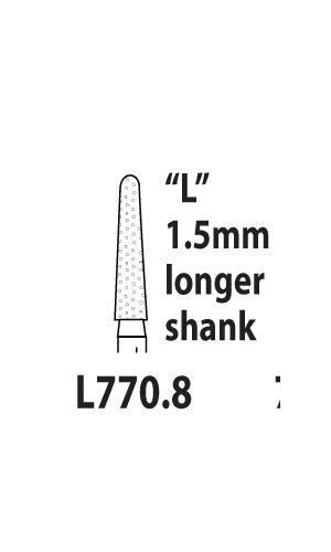 Two Striper Diamond - Round End Taper  5/PK -  L770.8C