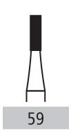 Carbide Burs - # 59 Plain Cut Flat Fissure