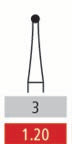 Surgical Burs - 3 Round FG - 10 Pack