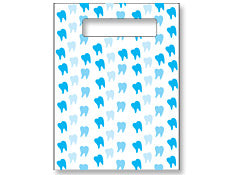 Scatter Bag - Blue Teeth Clear 7x10 (100)
