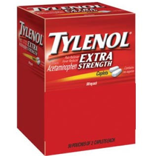 Tylenol X-Strength Caplet 500 mg - 50 x 2 Pack