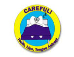 Stickers - Careful 2"rd  (100pk)