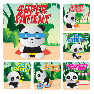 Stickers - PANDA PATIENT Stickers  (100pk)