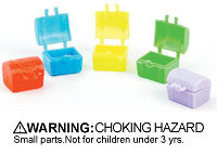 Thooth Savers - Toy Neon Tooth Chests Assorted (144)