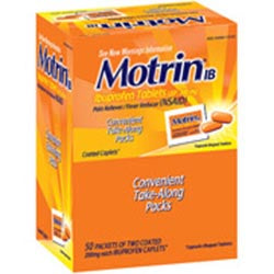 Motrin IB COATED CAPLETS 200mg -  50 x 2 Pack