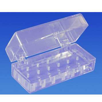 Bur Blocks With Boxes - Clear Plexiglass - 16 Hole