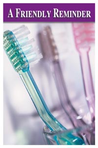 Recall Card - Friendly Brush Laser 4-Up (200)