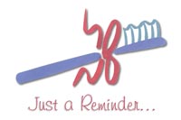 Recall Card - Reminder Bow Brush Laser 4-Up (200)